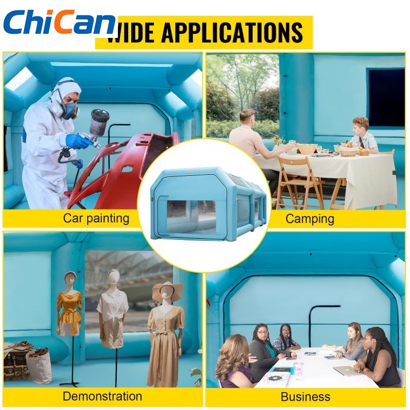 Inflatable Paint Booth - 【人気商品】インフレータブルペイントブース 車用塗装ブーステント フィルターシステム付き送風機 車用ワークステーション モバイルシェルタールーム エアブラシ