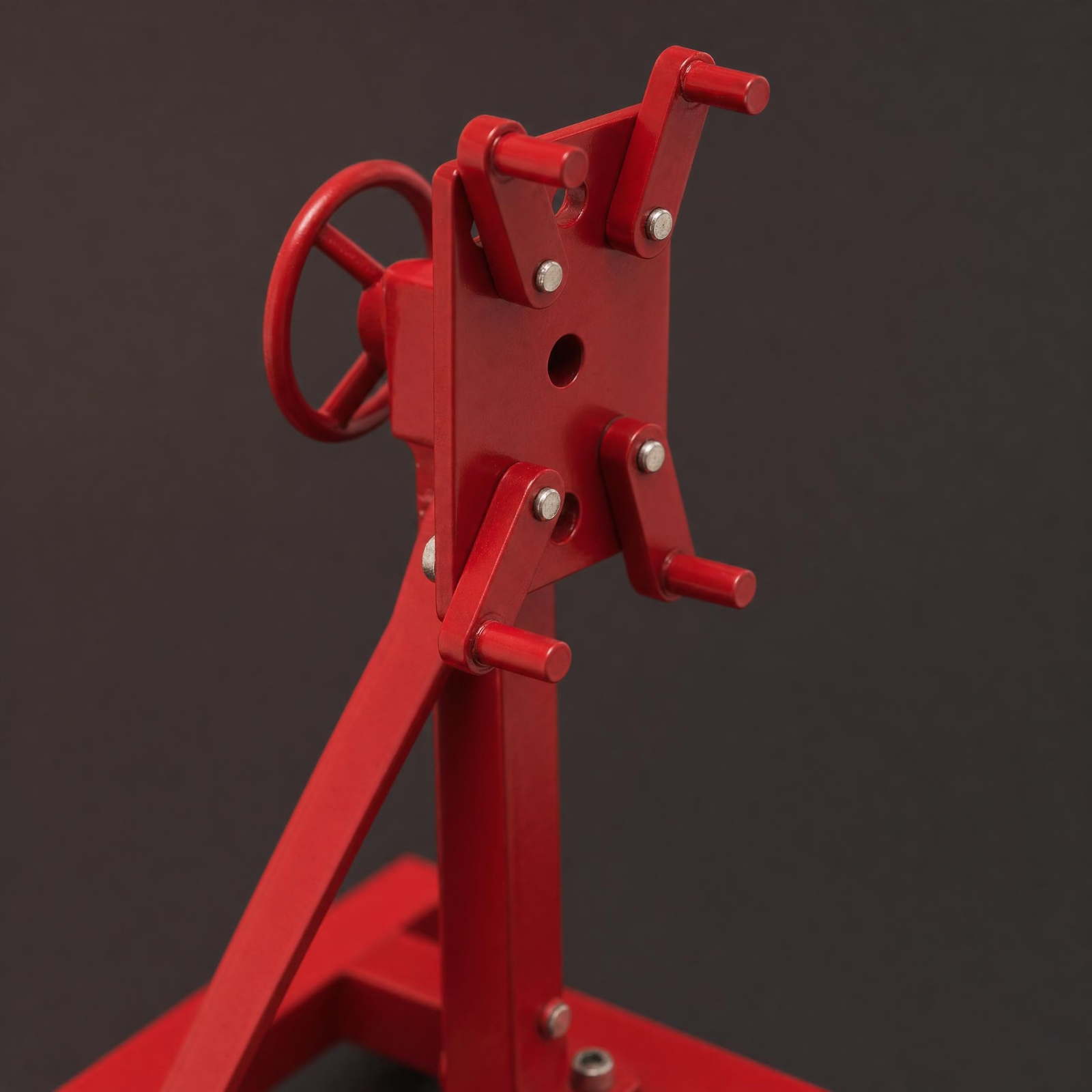 Engine Hoist Crane - エンジンクレーン チェーンホイストスタンド付き金属製モデルクレーン ホビーヤ、ジオラマ、ワークショップ向けの頑丈なアクセサリー、高耐久性