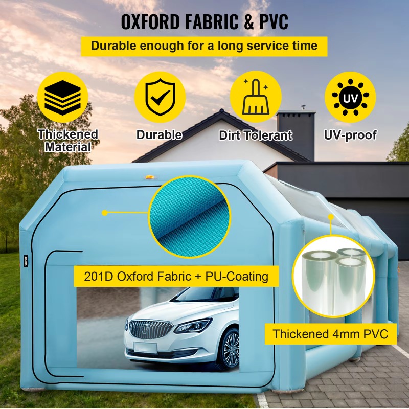 【人気商品】インフレータブルペイントブース 車用塗装ブーステ - Inflatable Paint Booth のレビューと価格