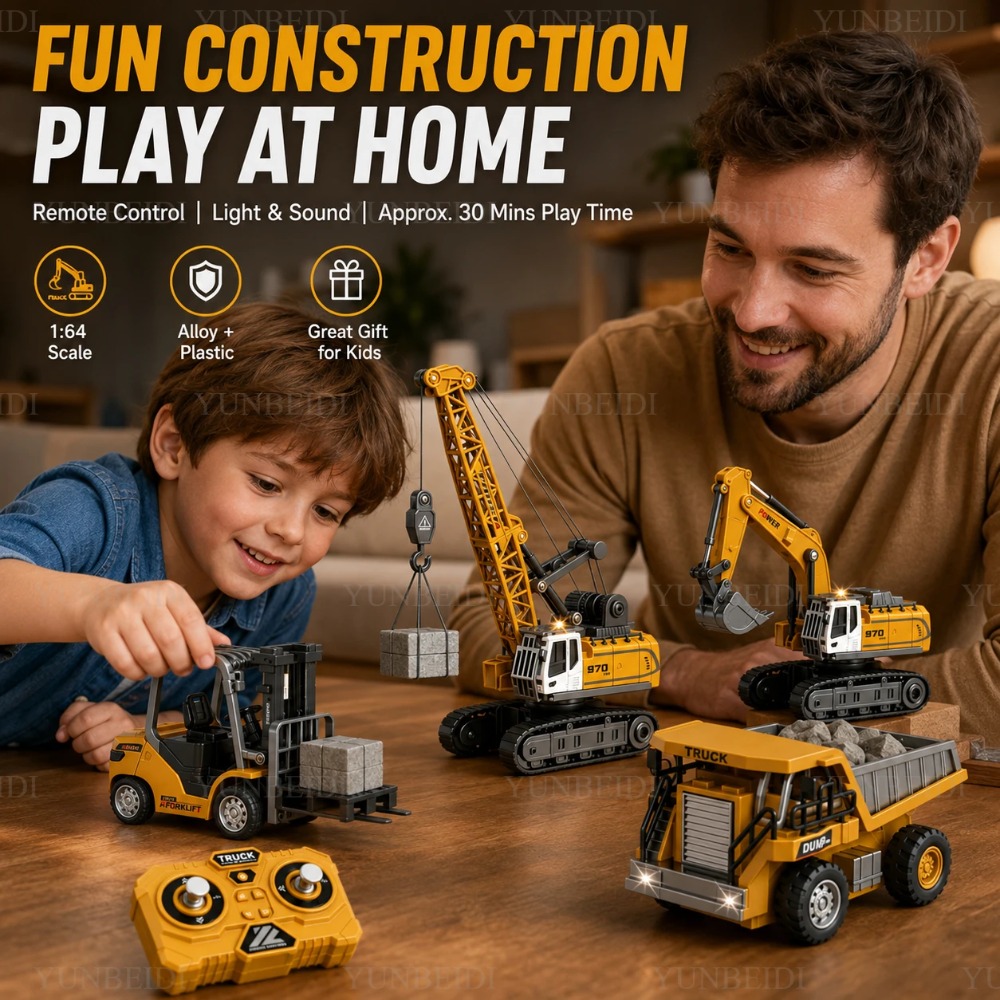 リモートコントロールミニ合金車 1:64 フォークリフトクレ - Engine Hoist Crane のレビューと価格