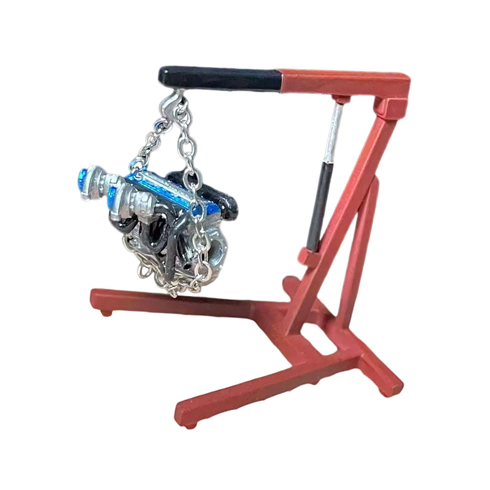 1:64 ジオラマカーエンジンクレーンモデル、ミニチュアエン - Engine Hoist Crane のレビューと価格