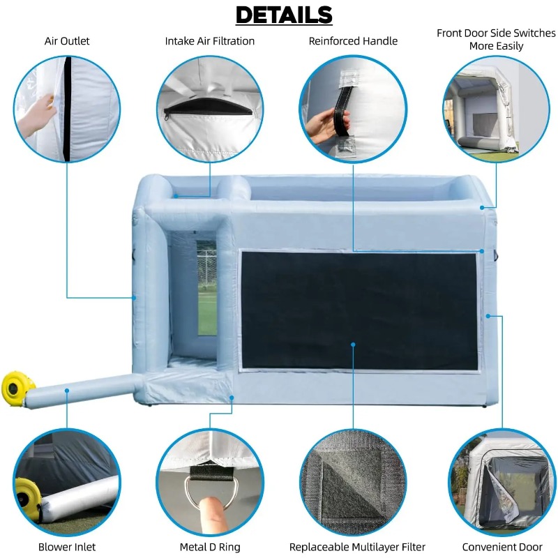 【大特価】耐久性のある車両用インフレータブル塗装ブース、アッ - Inflatable Paint Booth のレビューと価格